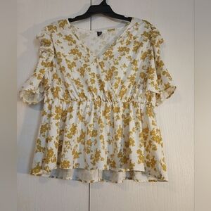 Shein Women's plus size 4X Floral Blouse